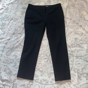 Ann Taylor Devin Fit Dress Pants Black Straight Leg Sz 0 Petite